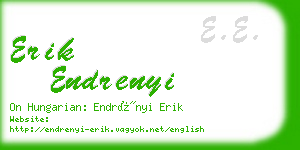 erik endrenyi business card